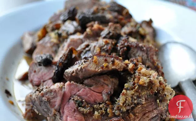 Morel & Quinoa ripieno di manzo con Bourbon Morel Pan Jus