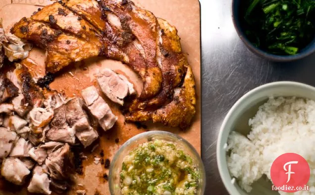 Arrosto di maiale cinese (siew Yuk)