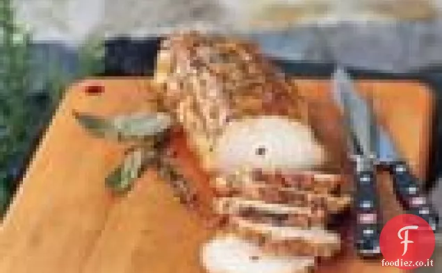 Lonza di maiale in salamoia allo spiedo