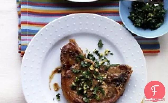 Braciole di maiale al limone e prezzemolo