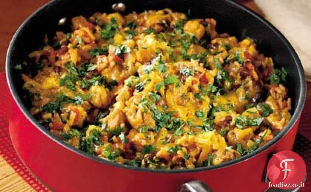 Sud-ovest di maiale in salsa di fagioli neri