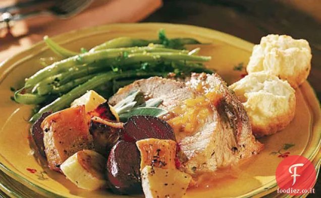 Lombo di maiale arancione-Dijon