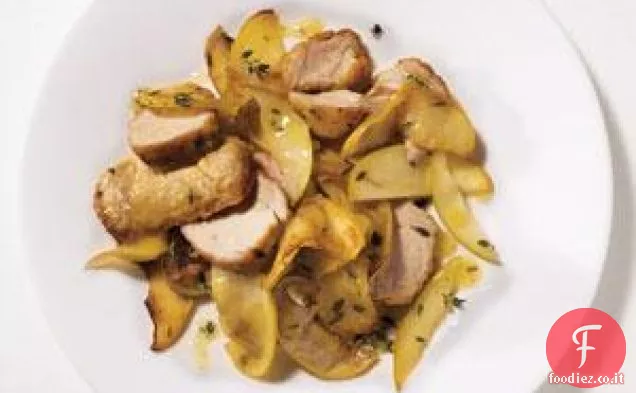 Maiale con mele imburrate