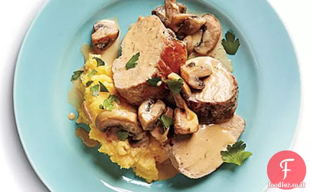 Filetto di maiale con salsa di funghi