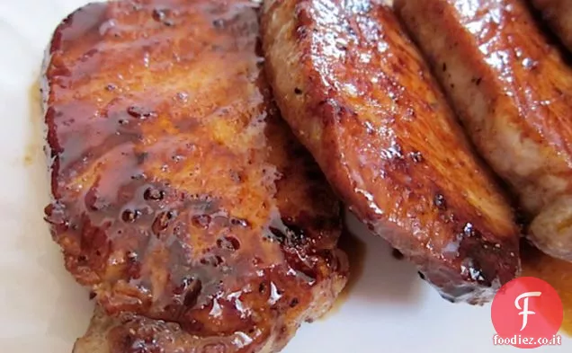 Braciole di maiale glassate