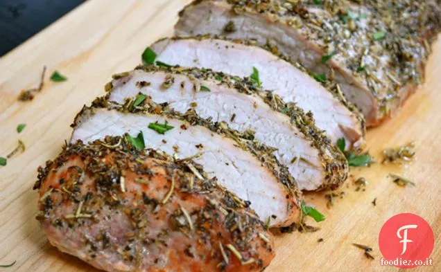 Lombo di maiale arrosto alle erbe