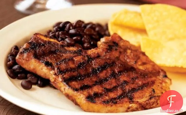 Braciole di maiale in stile talpa