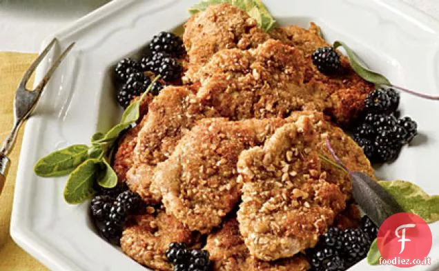 Cotolette di filetto di maiale salvia e Pecan