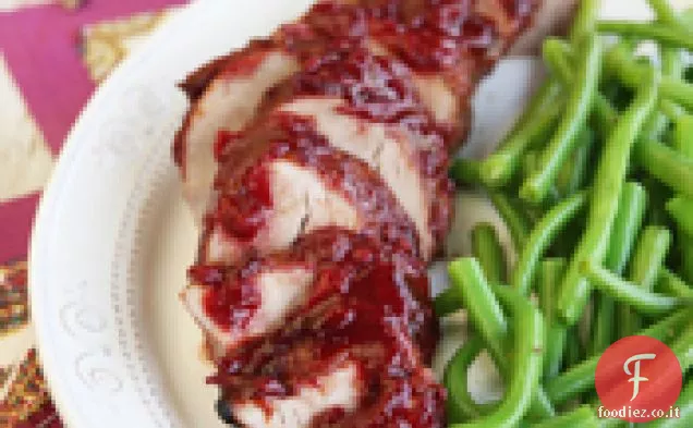 Filetto di maiale arrosto con salsa di prugne