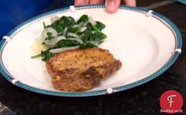 Braciole di maiale con doppi vetri arancioni