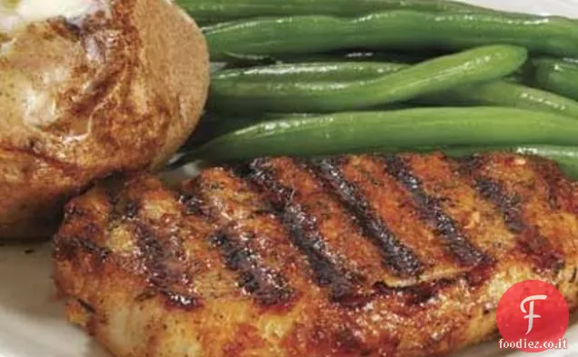 Braciole di maiale con strofinare a secco