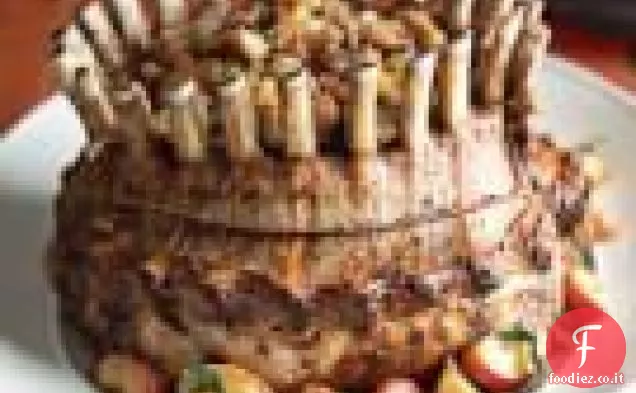 Corona Arrosto di maiale con ripieno di mele, mirtilli e noci pecan