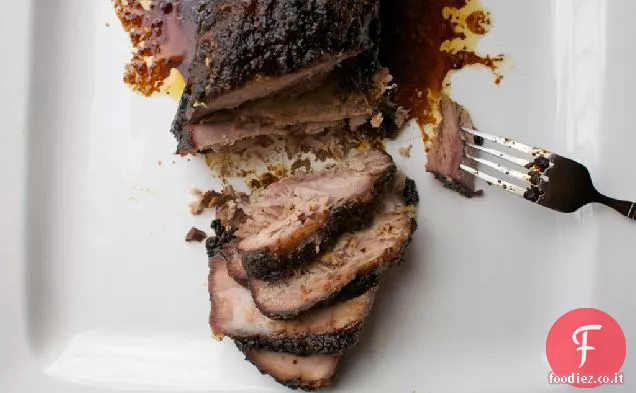 Spalla di maiale Matilda, Acero e aglio con pelle croccante