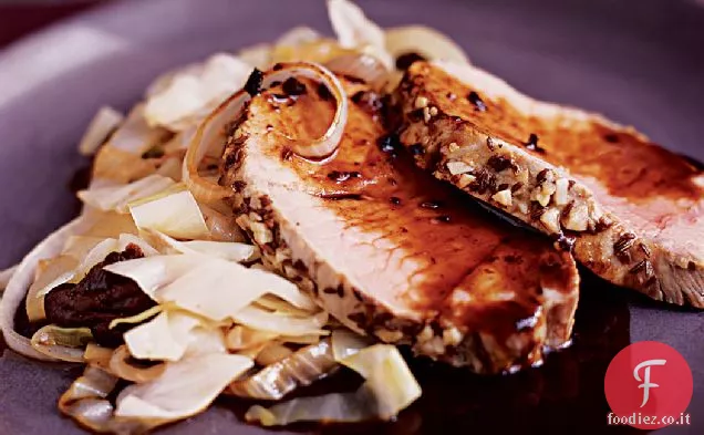 Lombo di maiale arrosto con salsa di prugne di Armagnac