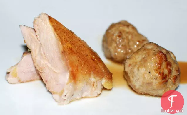 Petto di pernice e gnocchi in salsa Tokaji
