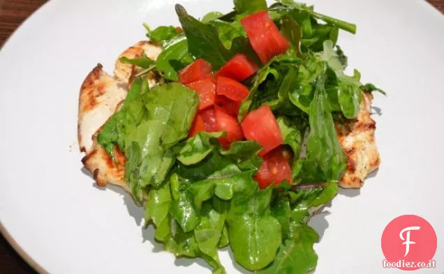 Paillard di pollo alla griglia con rucola e Vinaigrette al limone