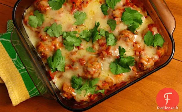 Polpette di pollo messicano al forno