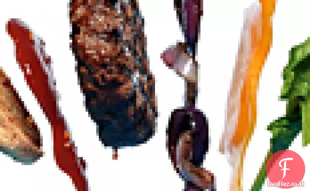 Hamburger di Cheddar con cipolle balsamiche e ketchup Chipotle