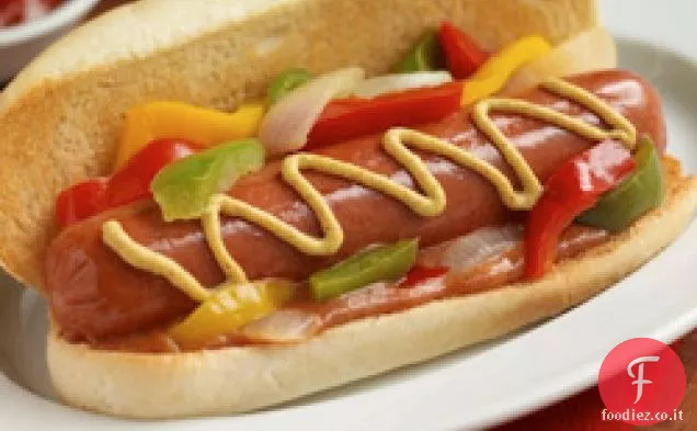 Franchi con peperoni e cipolle