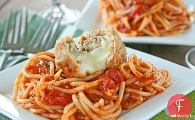 Polpette di tacchino ripieno di mozzarella