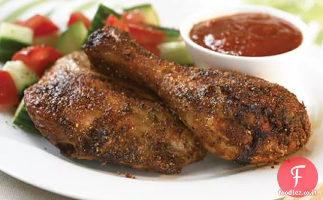 Pollo a secco con salsa barbecue al miele