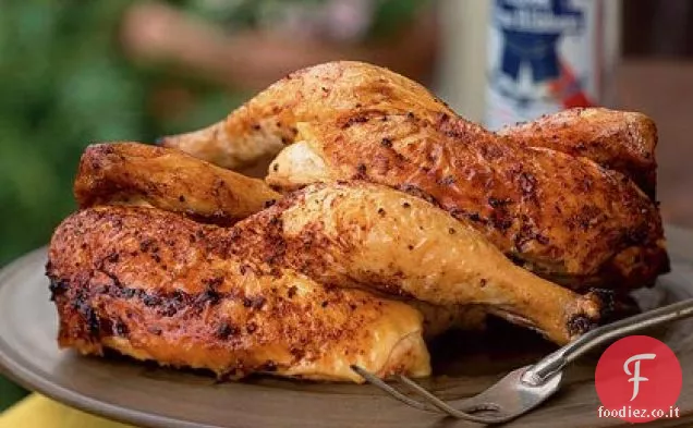 Birra-Può pollo con salsa barbecue Cola