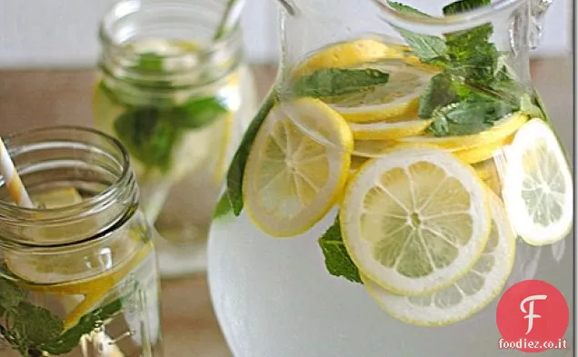 Acqua di limone con menta fresca