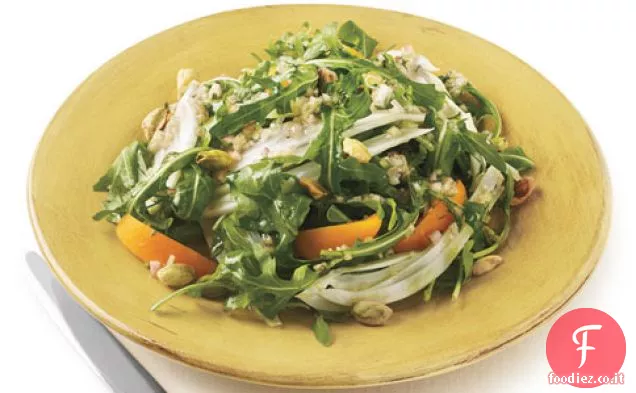 Insalata di rucola, finocchio e albicocca