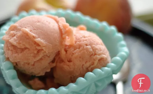 Sorbetto di lamponi alla pesca