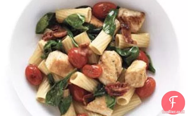 Pasta con Pollo e pancetta