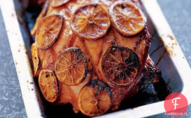 Gammon al forno con arance speziate