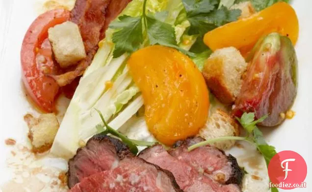 Bistecca e pancetta Cuneo di formaggio blu