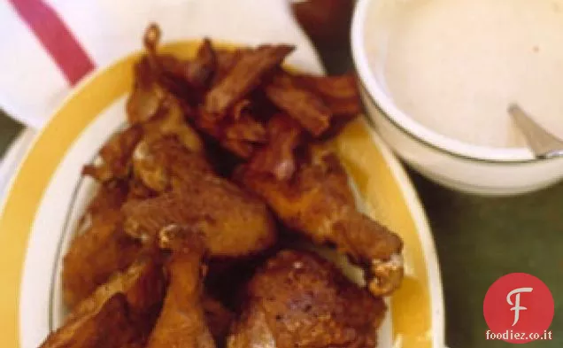 Pancetta-pollo fritto con sugo