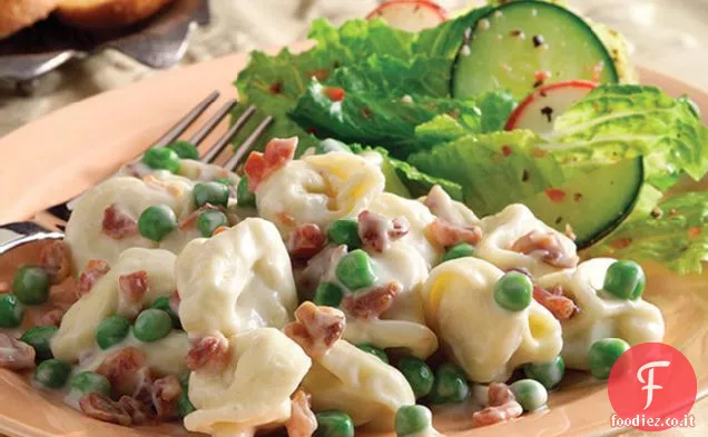 Tortellini di formaggio facile & Bacon