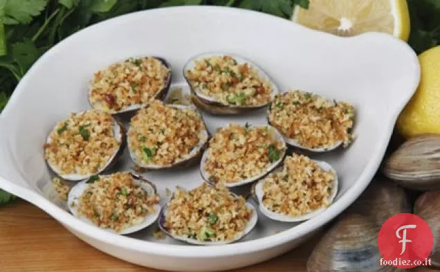 Vongole al forno con pancetta