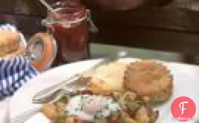 Hash pancetta canadese con uova in camicia