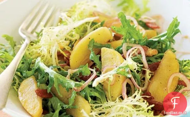 Insalata di mele arrosto, pancetta e frisée