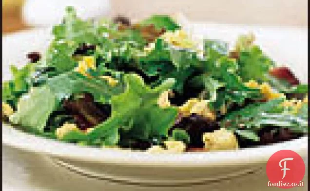 Insalata di uova e pancetta calda