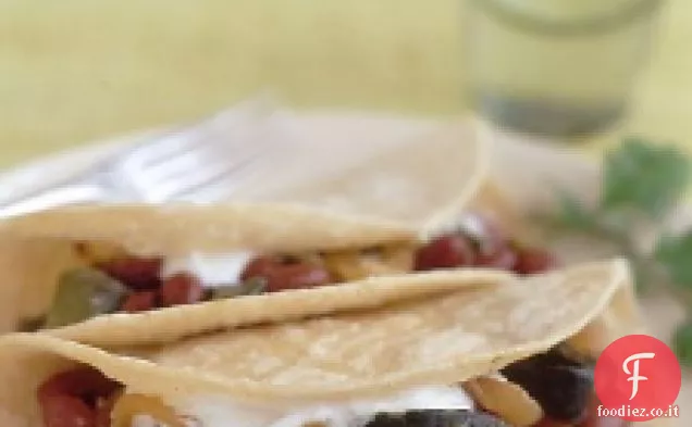 Tacos di fagioli Pinto e Poblano