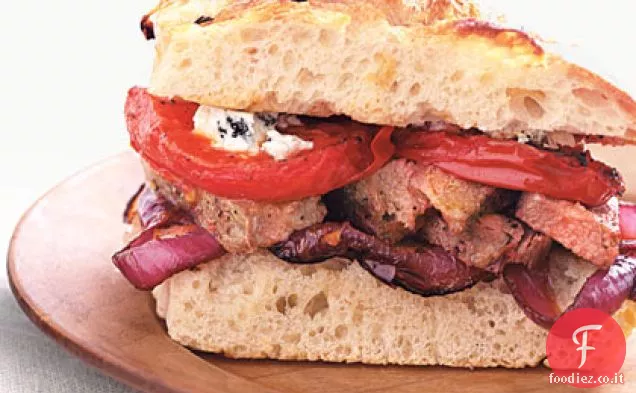 Panini alla griglia con verdure balsamiche