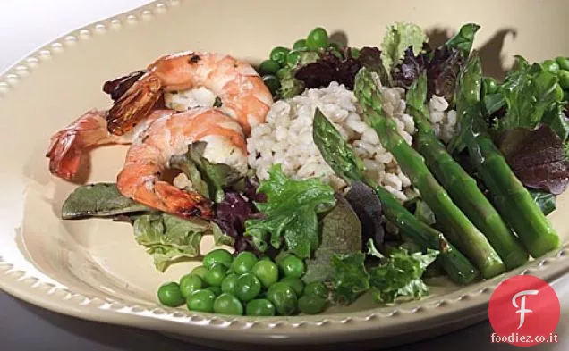 Insalata di gamberi e asparagi balsamici