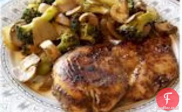 Pollo balsamico con verdure