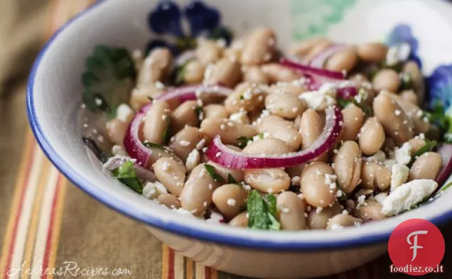 Insalata di Fagioli Cannellini con Vinaigrette Balsamica Bianca