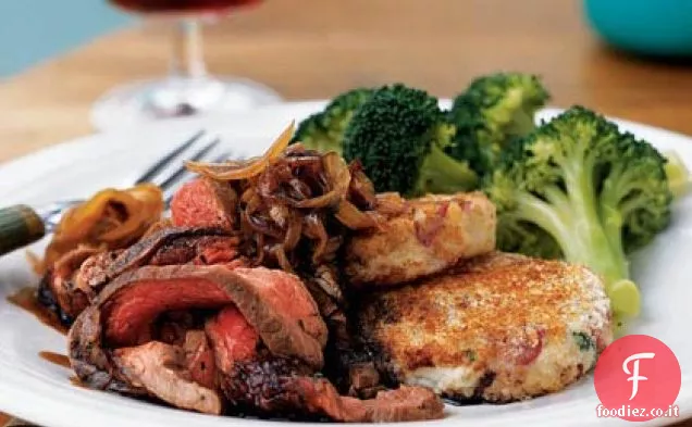 Bistecca di fianco con Cipolle caramellate e glassa balsamica