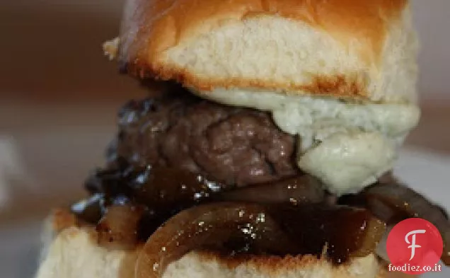 Cursori con Cipolle Caramellate Balsamiche e Formaggio Erborinato