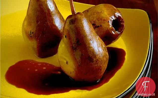 Pere Arrosto con Glassa Balsamica e Formaggio
