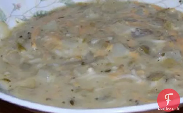 Crema di zuppa di Cile verde