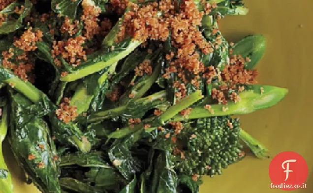 Rabe di broccoli con Acciughe e Pangrattato