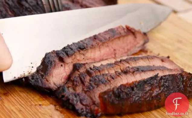 Steakhouse-stile alla griglia marinato bistecca fianco