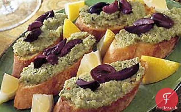 Crostini con Olivada Verde Speziato